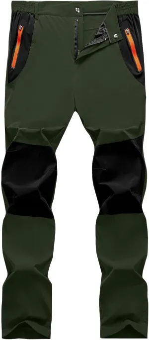 Men's Hiking Pants Lightweight Cargo Pants Quick Dry Water Resistant Outdoor Pants for Work Fishing Climbing