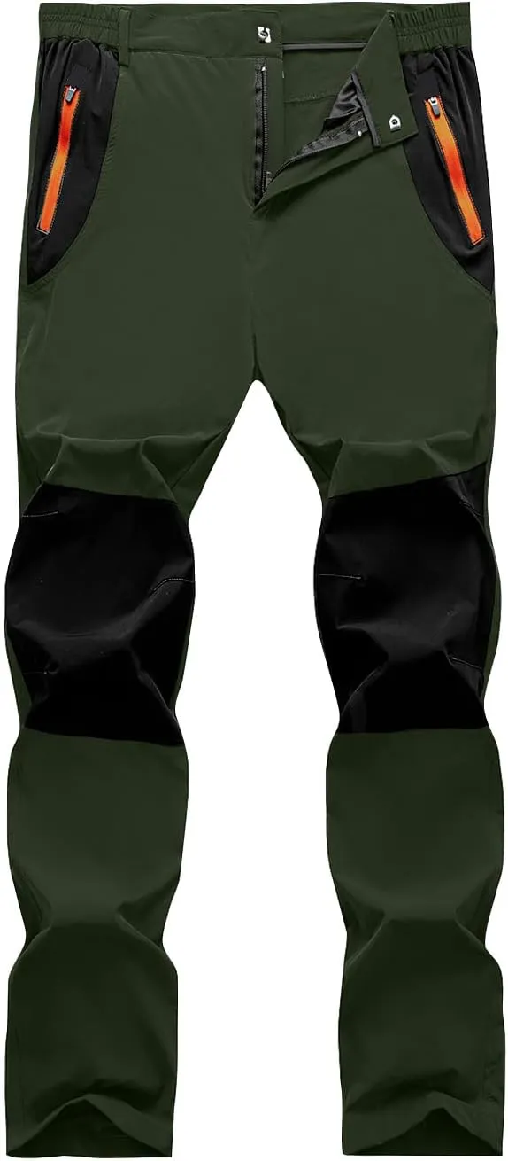 Men's Hiking Pants Lightweight Cargo Pants Quick Dry Water Resistant Outdoor Pants for Work Fishing Climbing