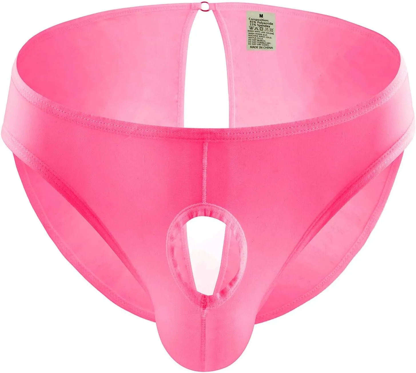 Mens Hole in Front Thongs Lingerie, Men's Bulge Enhancing Thong G-String Underwear Pouch Soft Stretch T-Back Mens Underwear