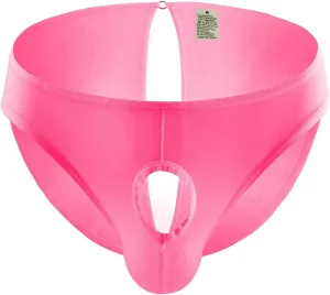 Mens Hole in Front Thongs Lingerie, Men's Bulge Enhancing Thong G-String Underwear Pouch Soft Stretch T-Back Mens Underwear