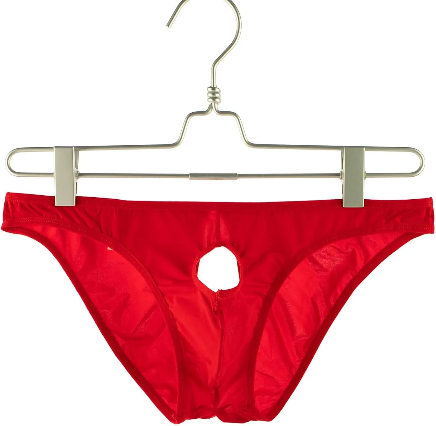 Mens Hole in Front Thongs Lingerie, Men's Bulge Enhancing Thong G-String Underwear Pouch Soft Stretch T-Back Mens Underwear