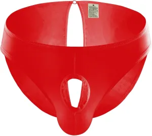 Mens Hole in Front Thongs Lingerie, Men's Bulge Enhancing Thong G-String Underwear Pouch Soft Stretch T-Back Mens Underwear