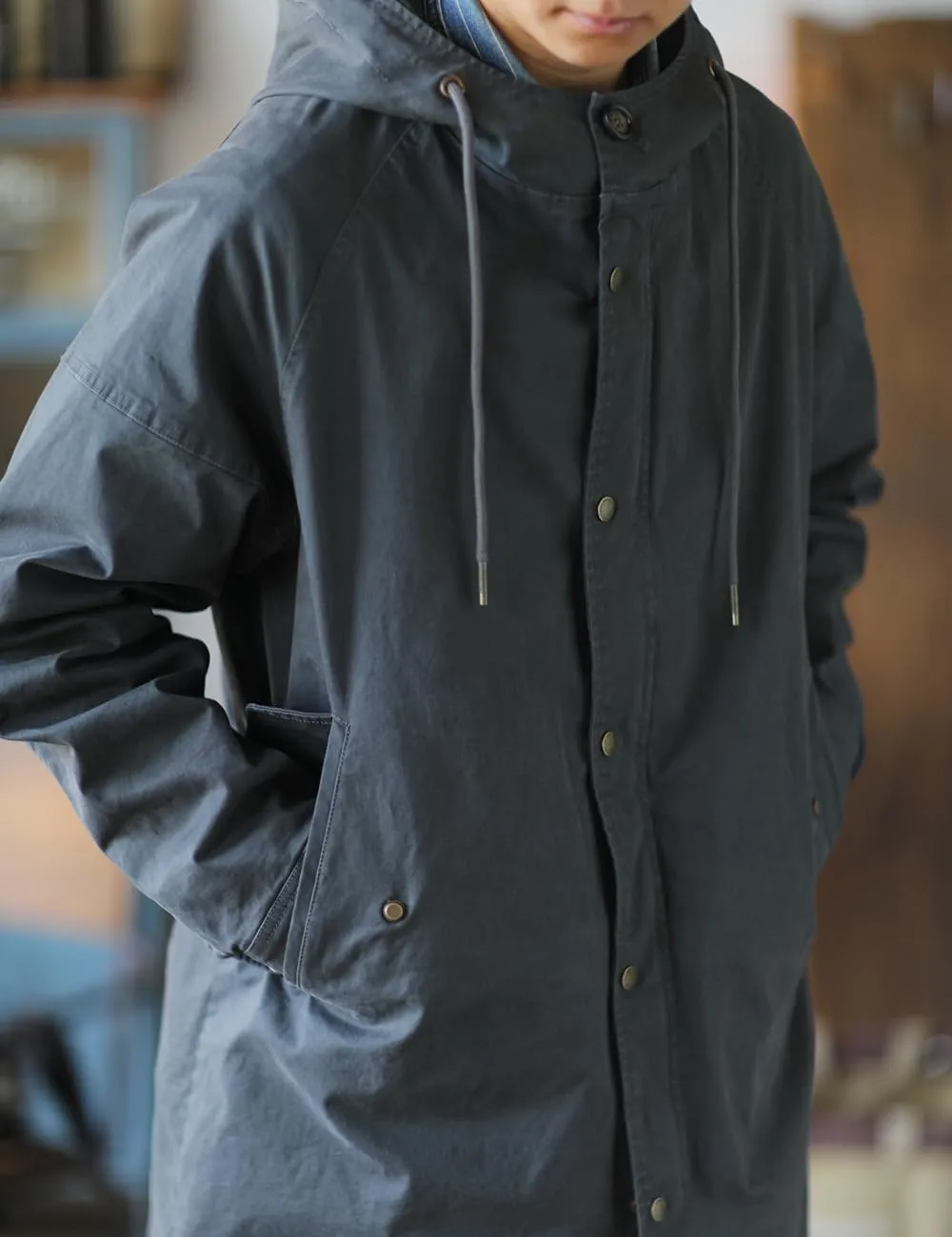Men's Hooded Parka M51 Military Field Jacket Fashion Fishtail Outwear Coat Windbreaker