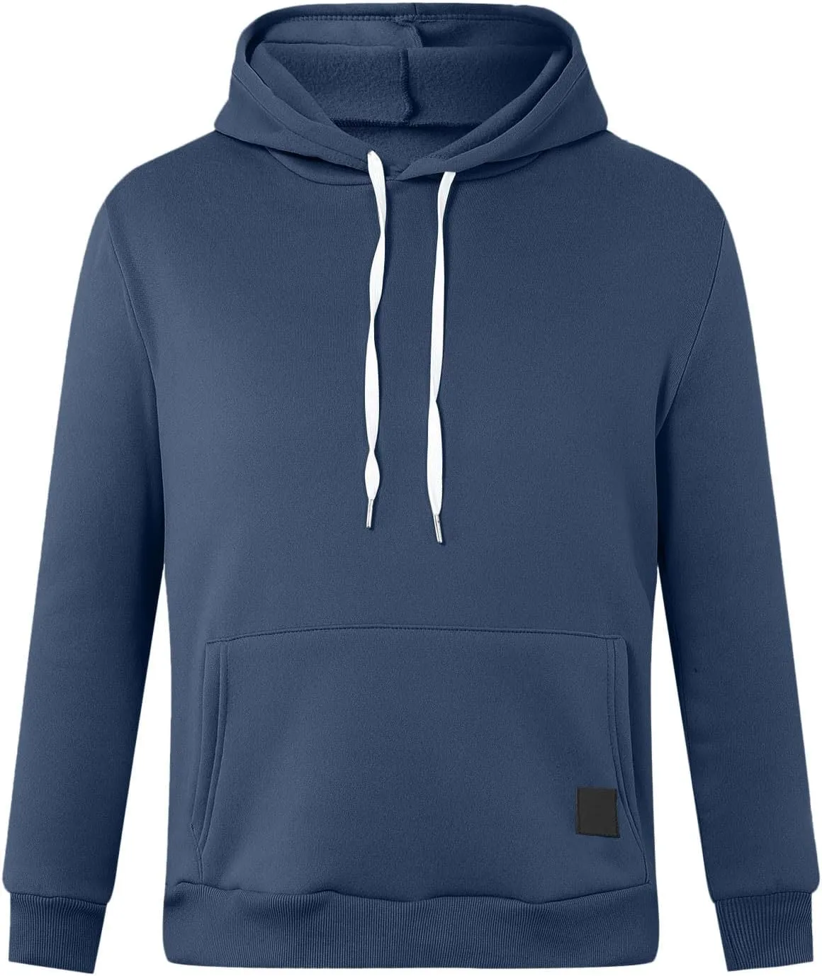 Mens Hoodies,Men's Slim Fit Long Sleeve Lightweight Zip-up Solid Hoodie with Kanga Pocket Hooded Sweatshirts Sweaters