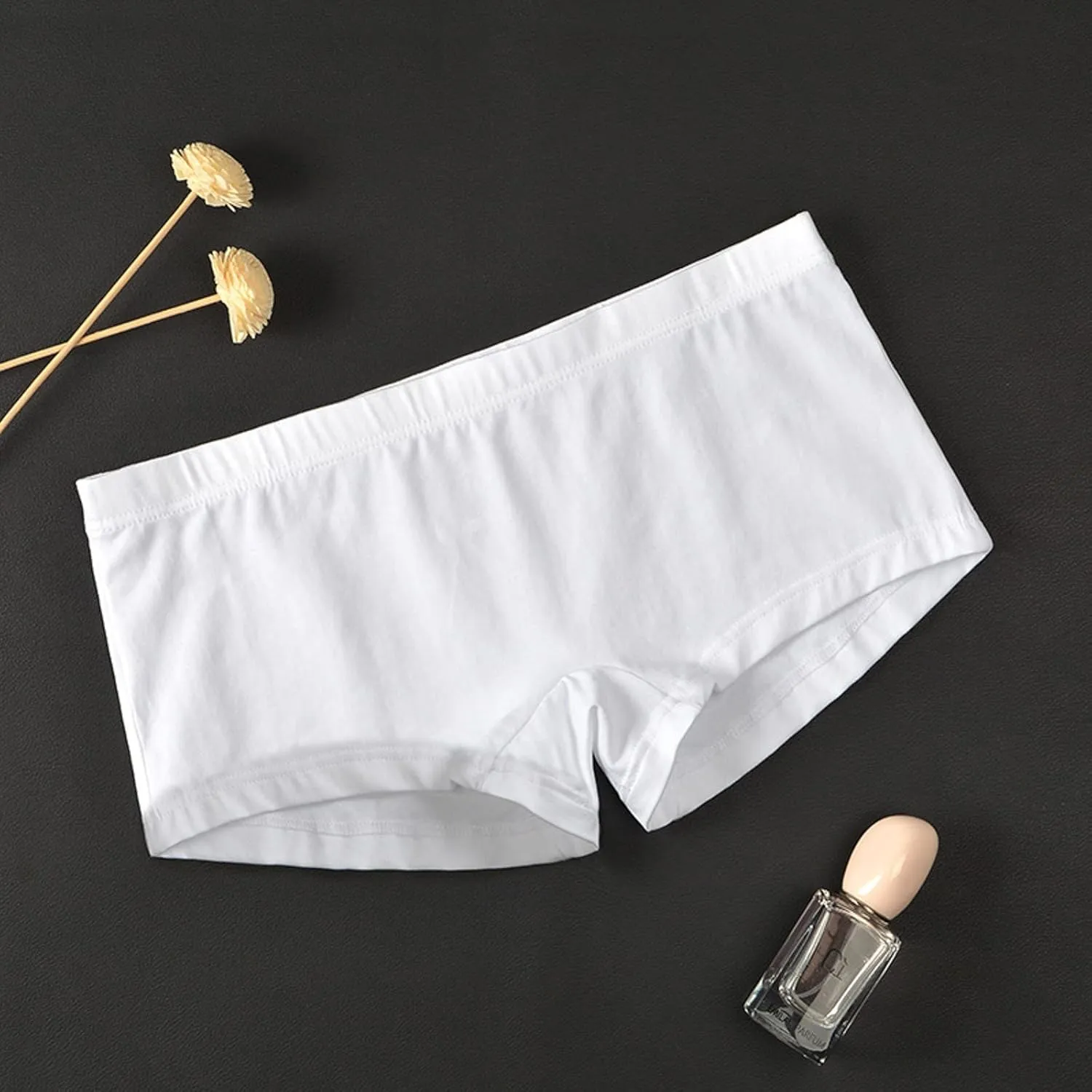 Men's Ice Silk Boxer Briefs Soft Stretch Breathable Sleep Underwear Low Rise Solid Panties