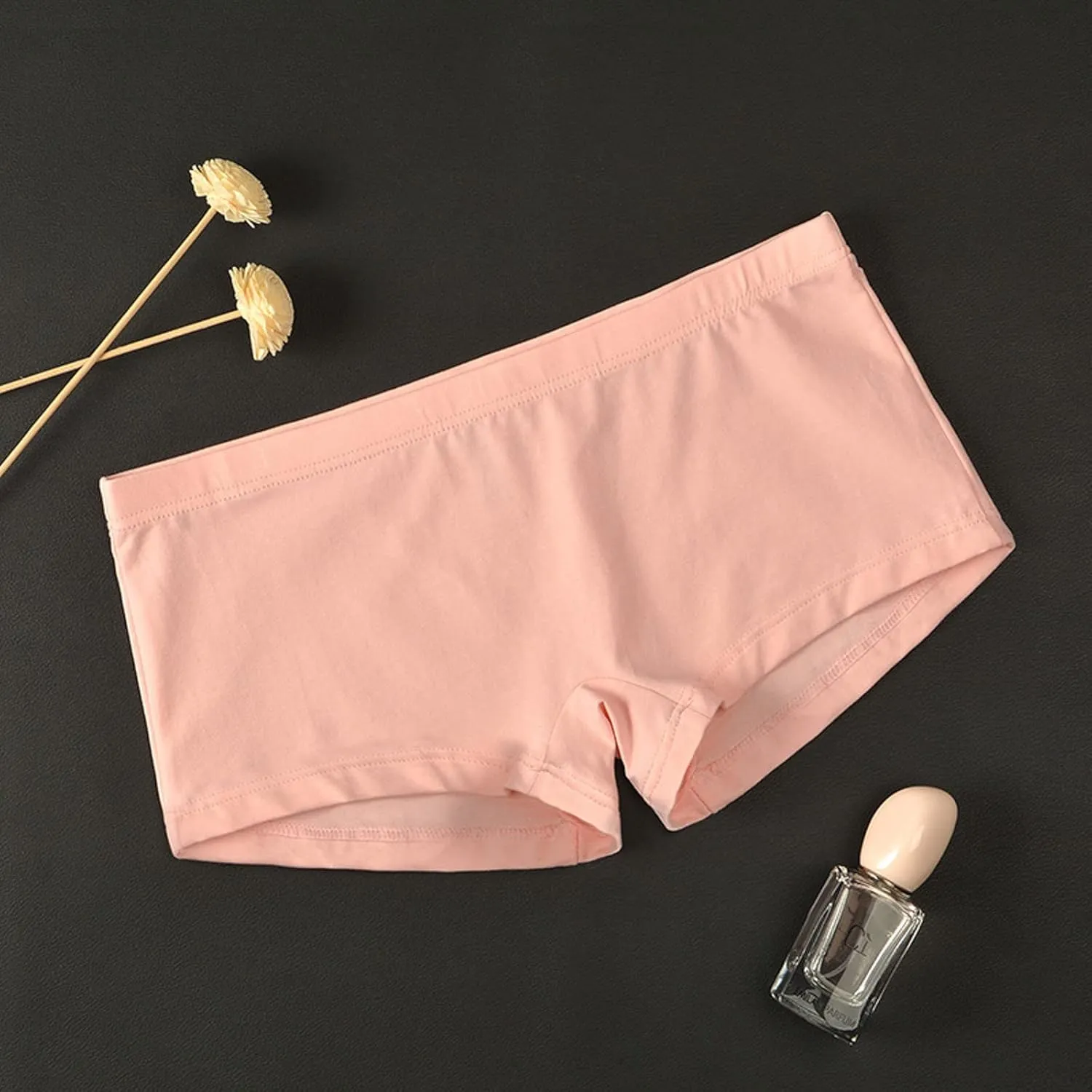 Men's Ice Silk Boxer Briefs Soft Stretch Breathable Sleep Underwear Low Rise Solid Panties