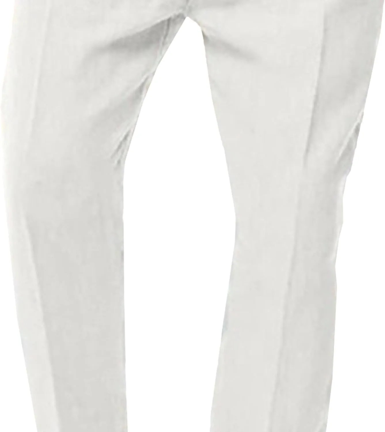 Mens Lightweight Business Trousers Casual Summer Beach Yoga Pants Slim Fit Elastic Waistband Slack