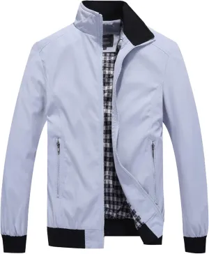 Men's Lightweight Softshell Coat Casual Field Windbreaker Coats Flight Bomber Outdoor Active Jacket
