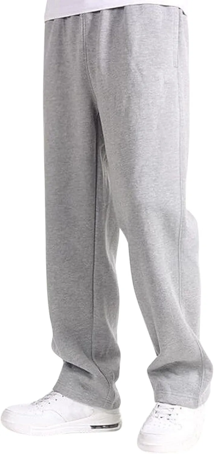Men's Linen Harem Pants, Casual Loose Drawstring Elastic Waist Sweatpant, Outdoor Baggy Hiking Jogger Trousers Pockets