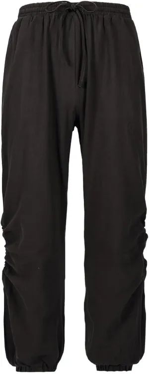 Mens Linen Pants Casual Basic Drawstring Elastic Waist Straight-Legs Trouser Trendy Lightweight Loose Workout Clothes