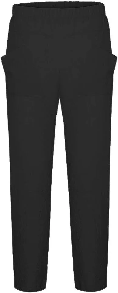 Men's Linen Pants Casual Elastic Waist Pants Breathable Lounge Pants Loose Summer Trousers Trendy Vacation Pants