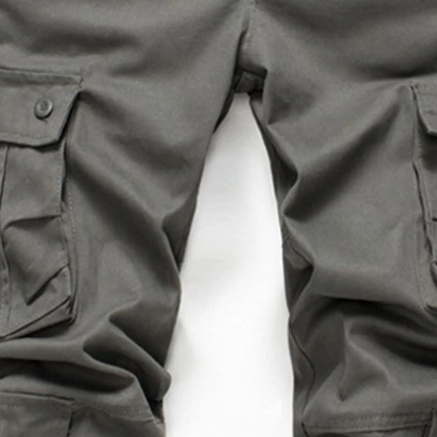 Mens Multi Pockets Cargo Pants Hiking Combat Work Outdoor Trousers Casual Slim Straight Fit Sweatpants