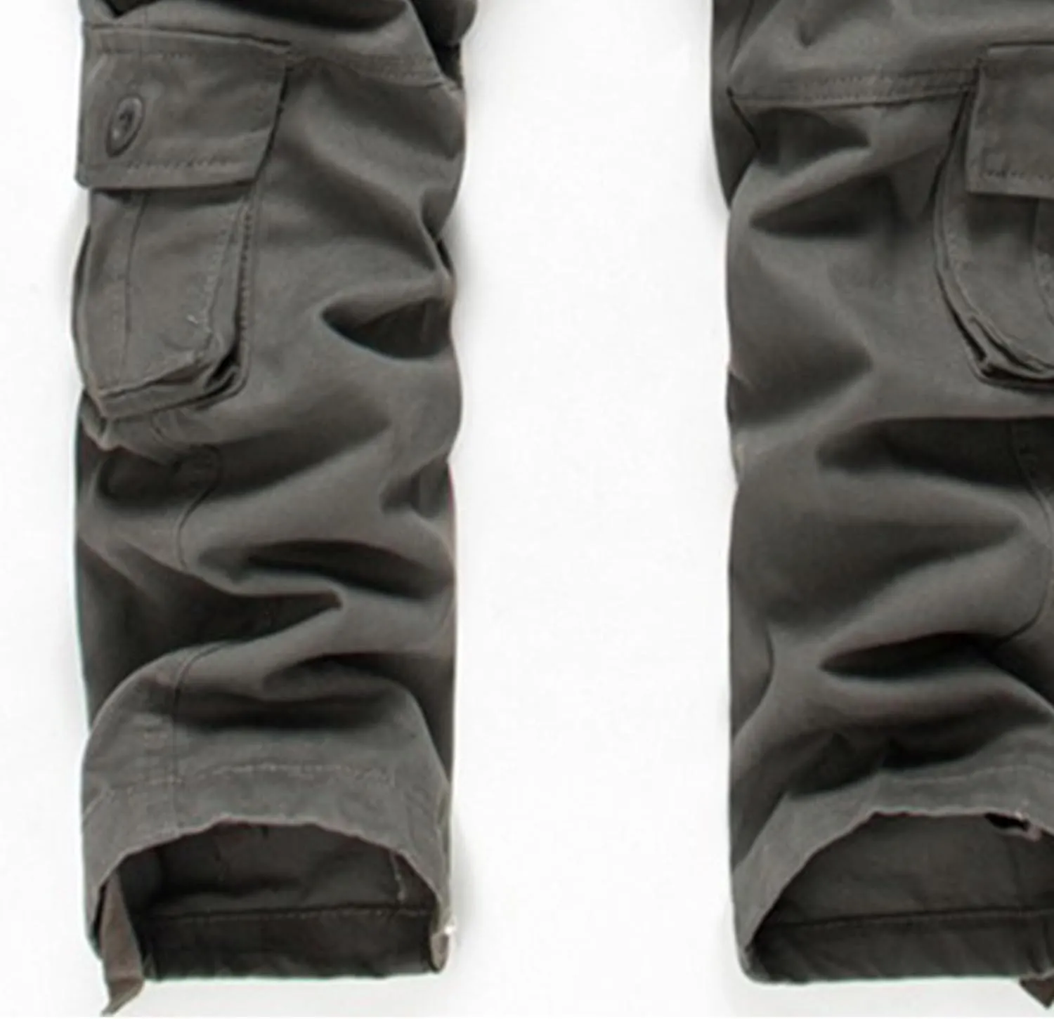 Mens Multi Pockets Cargo Pants Hiking Combat Work Outdoor Trousers Casual Slim Straight Fit Sweatpants