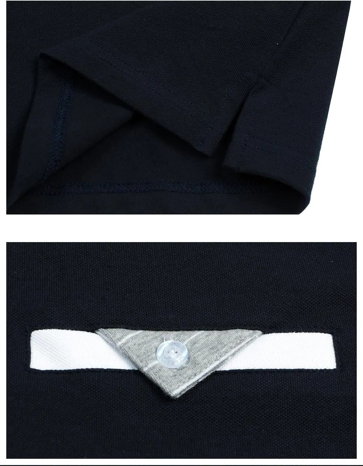 Men's Polo Shirt Long Sleeve Fashion Diagonal Strips Collar Classic Casual T-Shirt