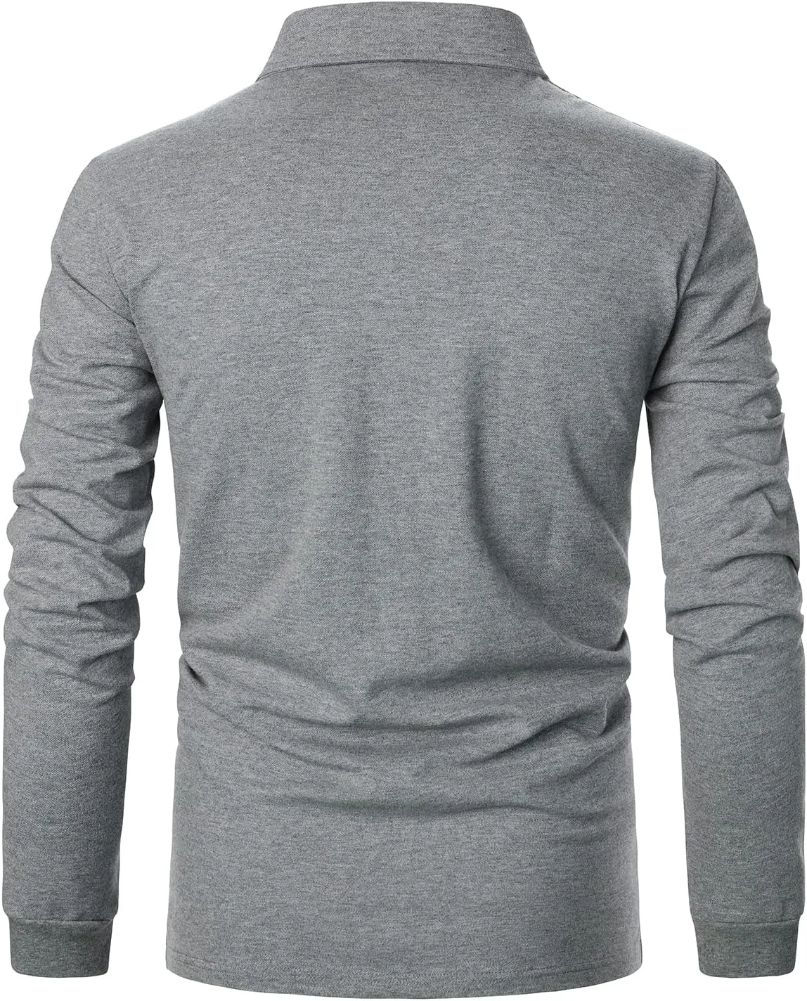 Men's Polo Shirt Long Sleeve Fashion Diagonal Strips Collar Classic Casual T-Shirt
