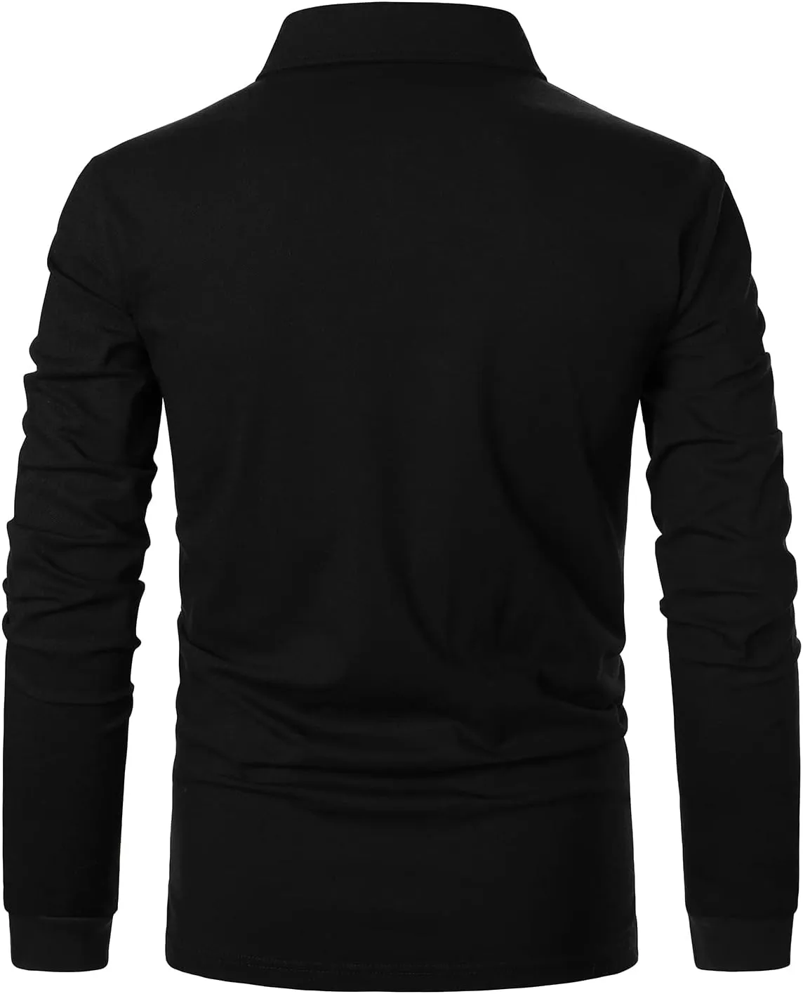 Men's Polo Shirt Long Sleeve Fashion Diagonal Strips Collar Classic Casual T-Shirt