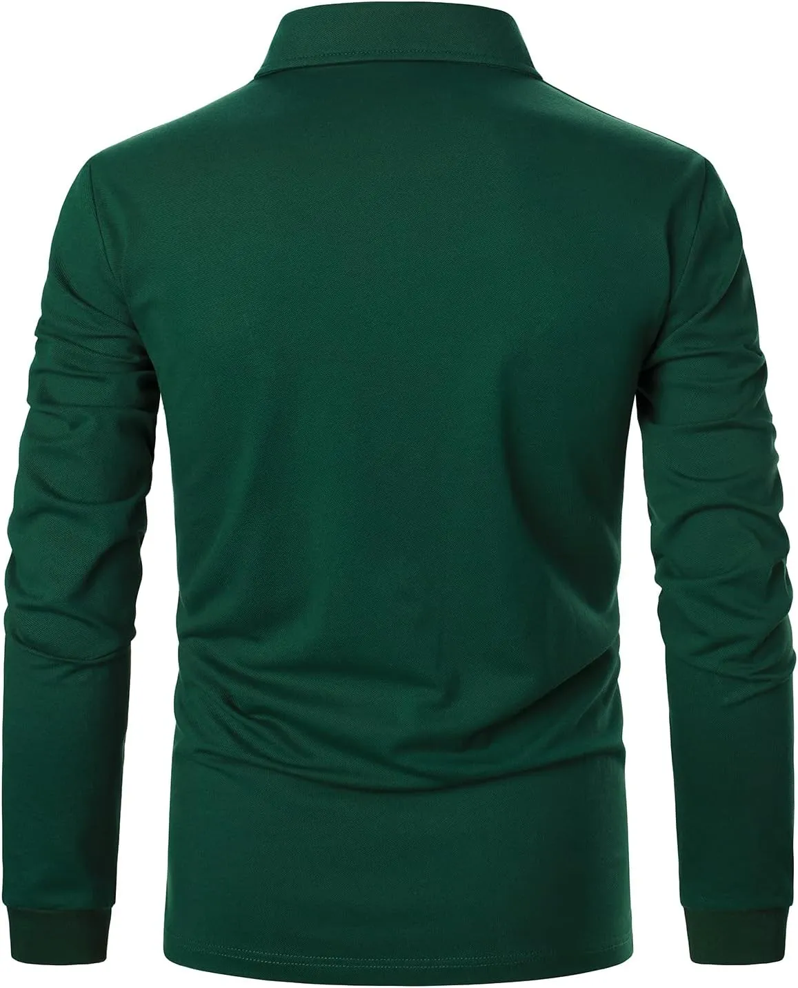 Men's Polo Shirt Long Sleeve Fashion Diagonal Strips Collar Classic Casual T-Shirt