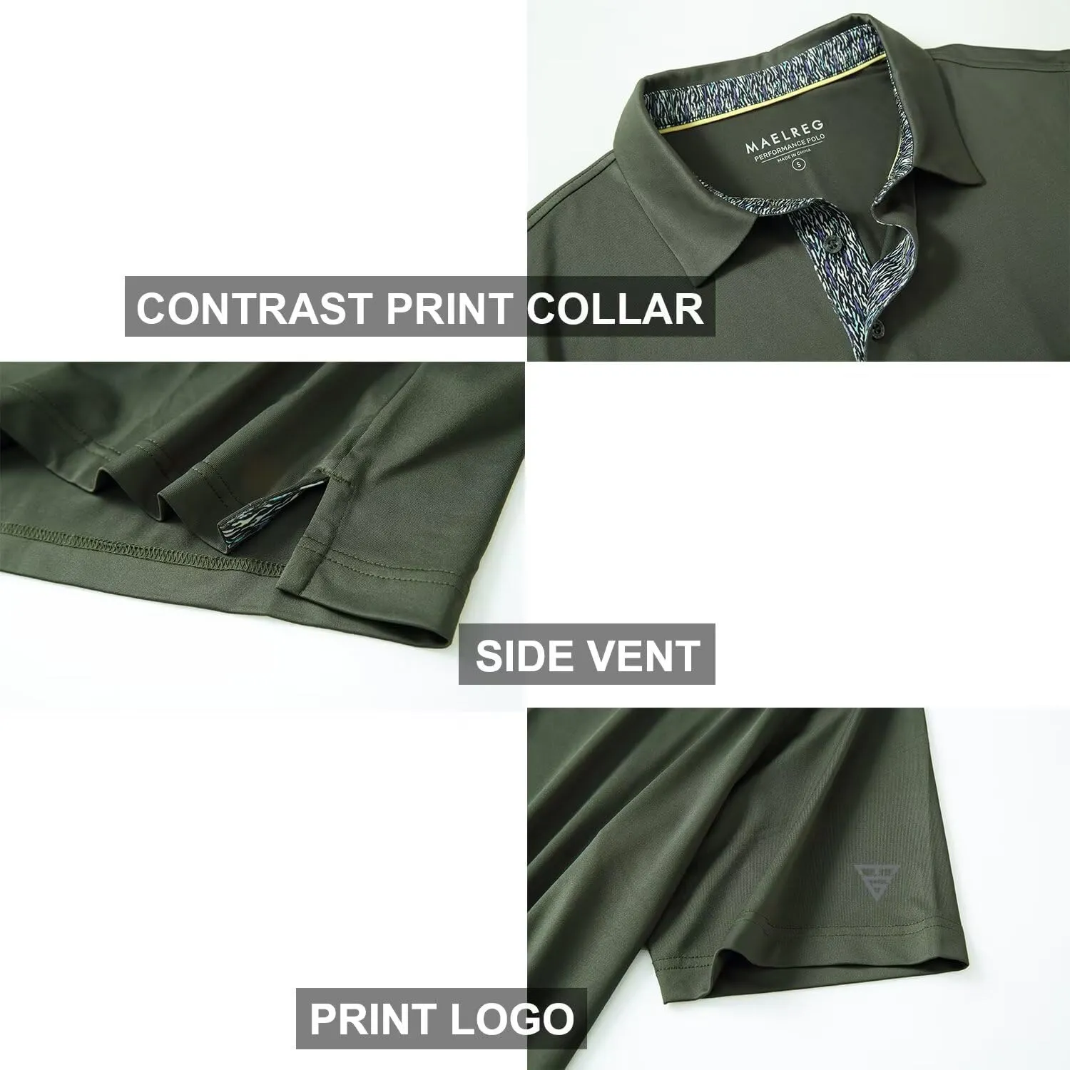 Mens Polo Shirts Short and Long Sleeve Casual Solid Stylish Dry Fit Performance Designed Collared Golf Polo Shirts for Men