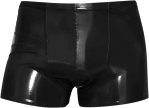 Men's PU Leather Shorts Mens Metallic Leather Hot Pants Short Shiny Disco Party PU Mini Shorts Exotic Boxer Shorts