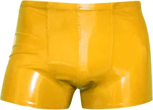 Men's PU Leather Shorts Mens Metallic Leather Hot Pants Short Shiny Disco Party PU Mini Shorts Exotic Boxer Shorts