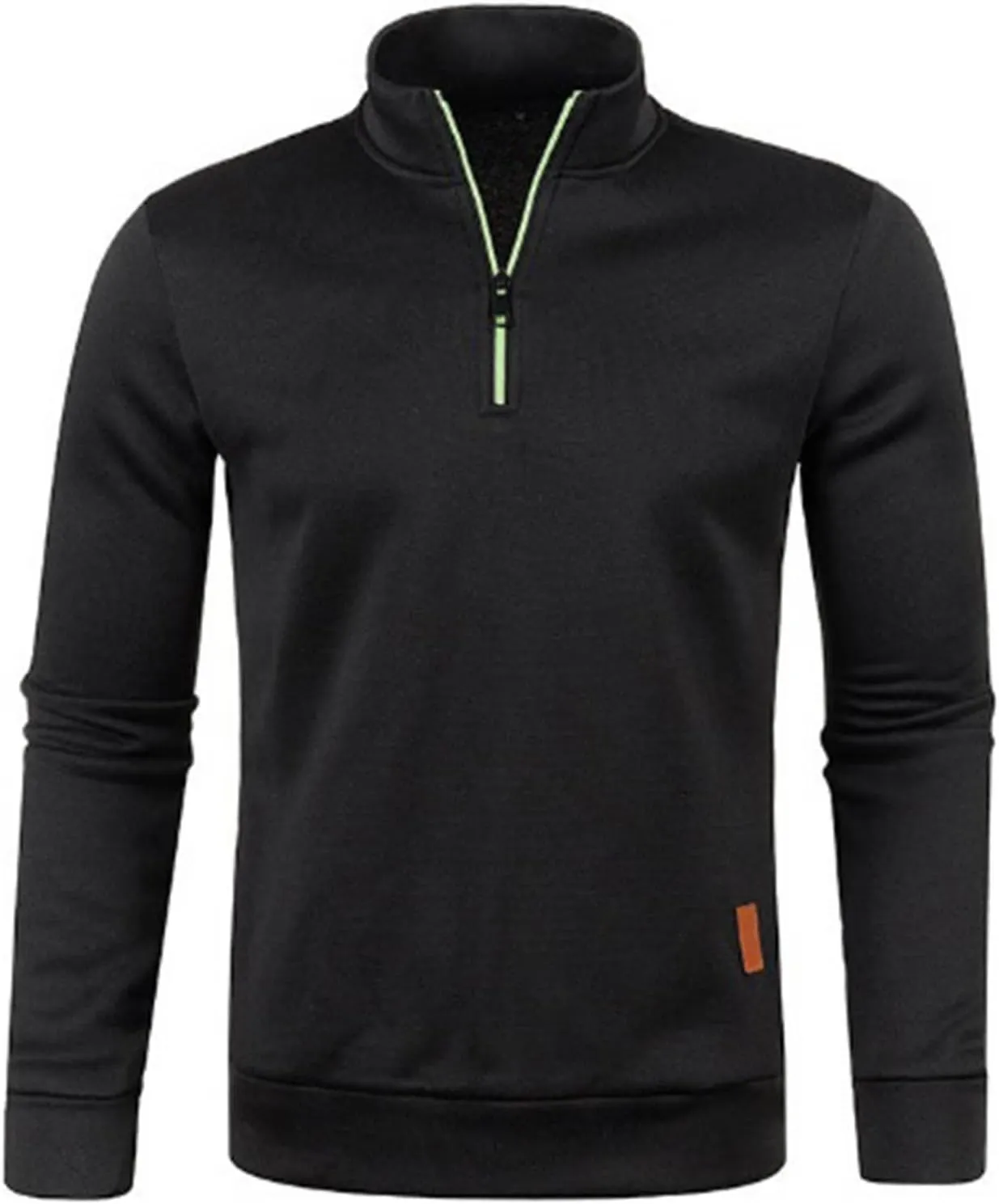 Mens Quarter Zip Pullover Sweater Thermal Mock Neck Sweatshirt Lightweight Slim Fit Performance Fleece Pullover Shirt