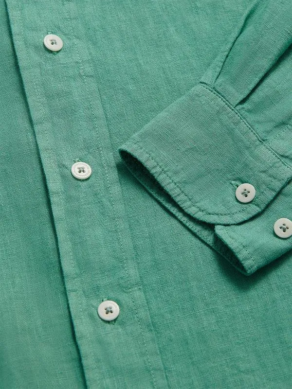 Men's Riviera Green Abaco Linen Shirt