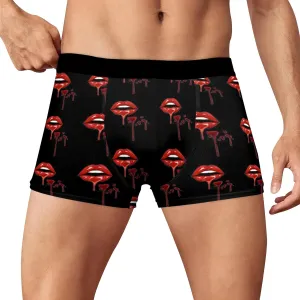 Men's Sexy Valentines Underwear Boxer Briefs Heart Love Print Soft Breathable Trunks U Bulge Pouch Underpants Novelty Briefs Men's Underwear Briefs Grey L