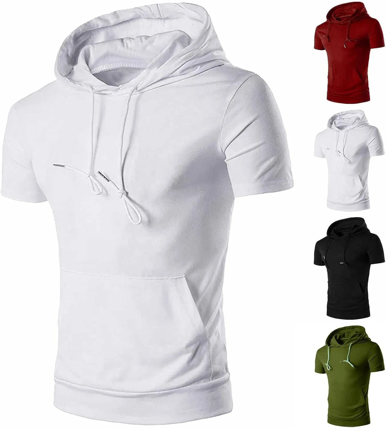 Mens Short Sleeve Polo Shirt Classic Vintage Plaid Collar Slim Fit T-Shirt Casual Shirt Tops