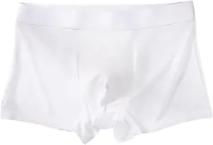 Mens Silk Underwear Boxer Briefs Soft Seamless Underwear Thin Quick Dry Breathable Boxer Briefs Trunks