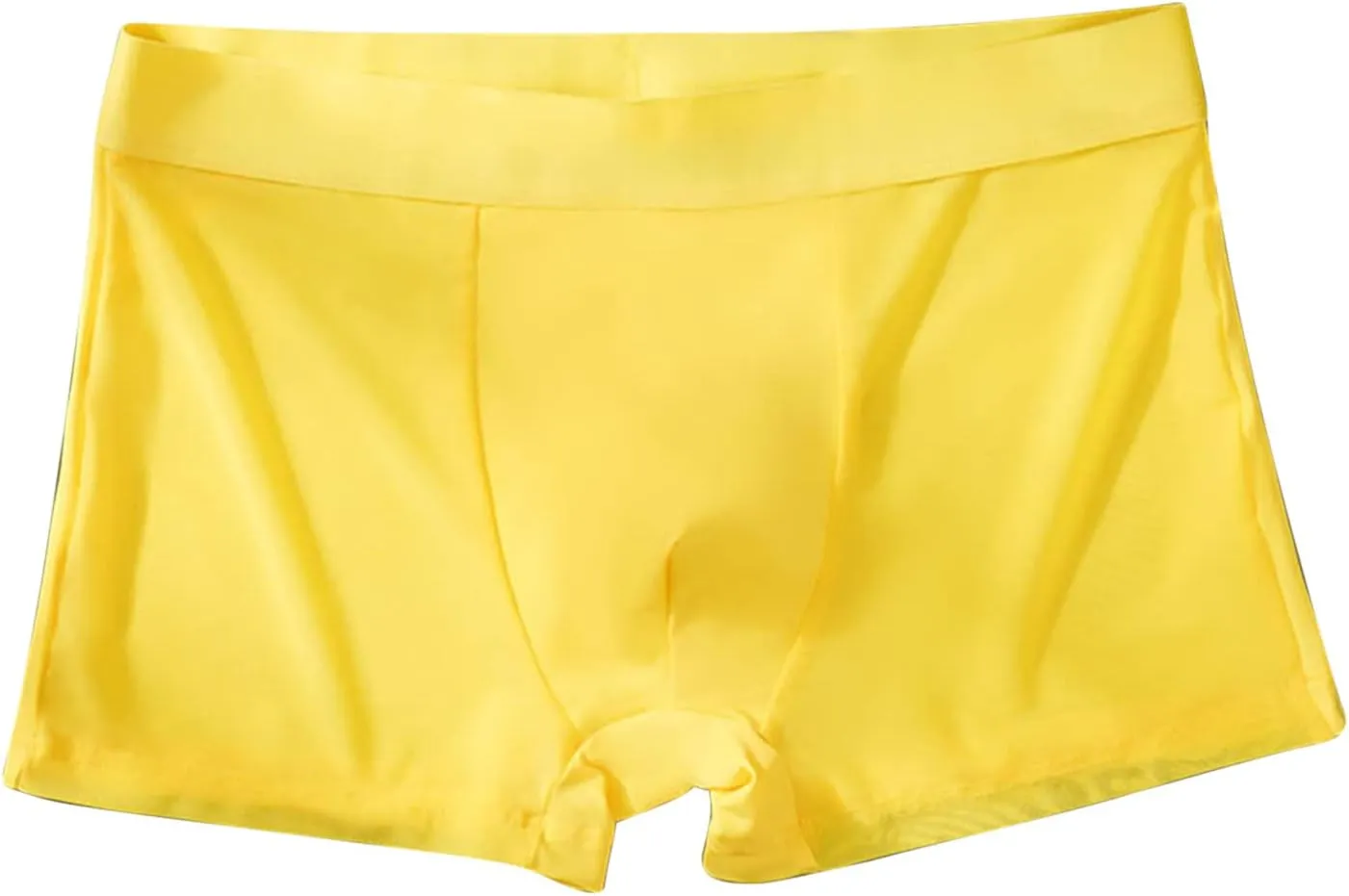 Mens Silk Underwear Boxer Briefs Soft Seamless Underwear Thin Quick Dry Breathable Boxer Briefs Trunks