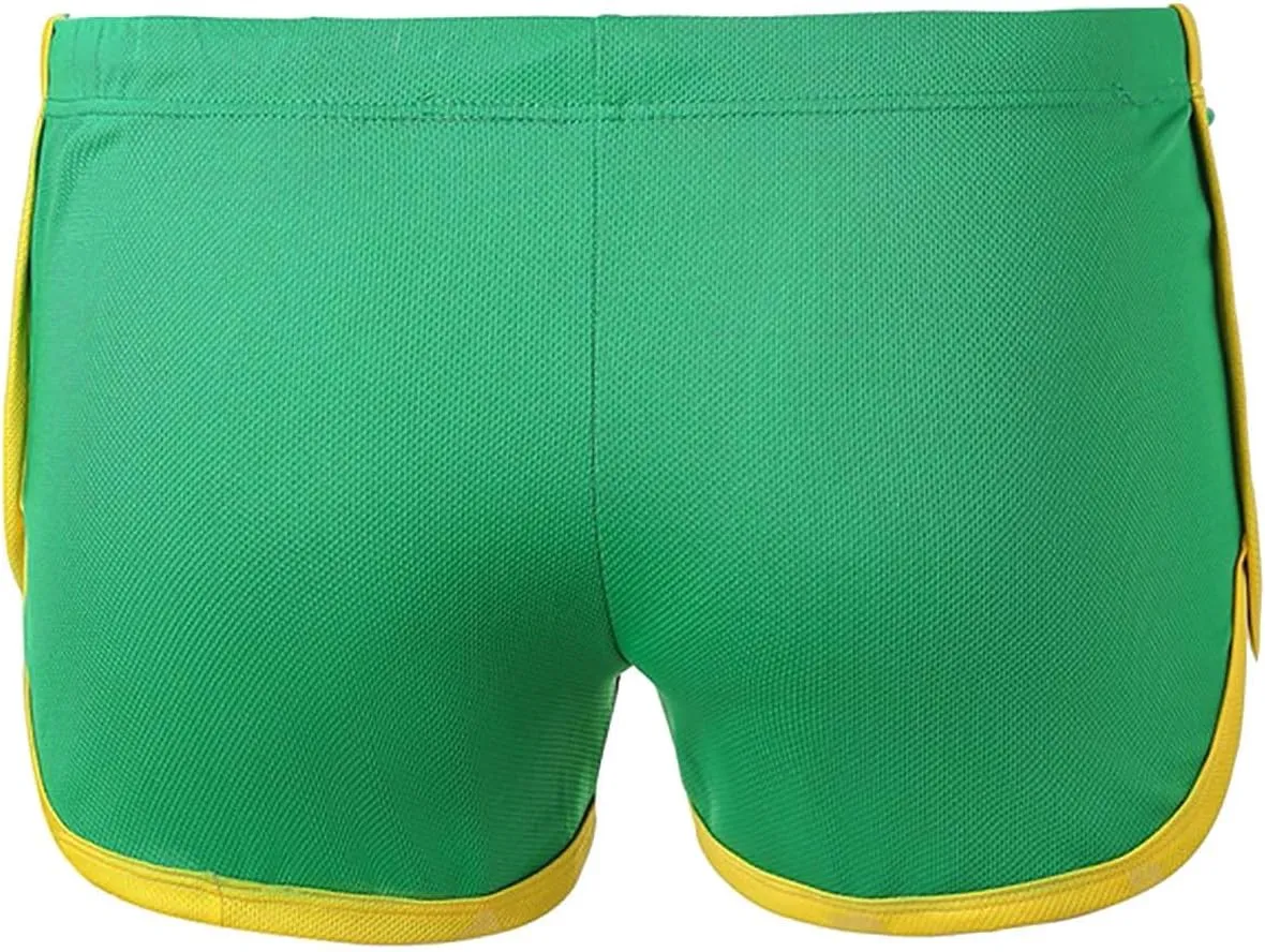 Men's Skinny Athletic Shorts Workout Gym Elastic Waist Drawstring Running Shorts Lightweight Soft Comfy Sport Short