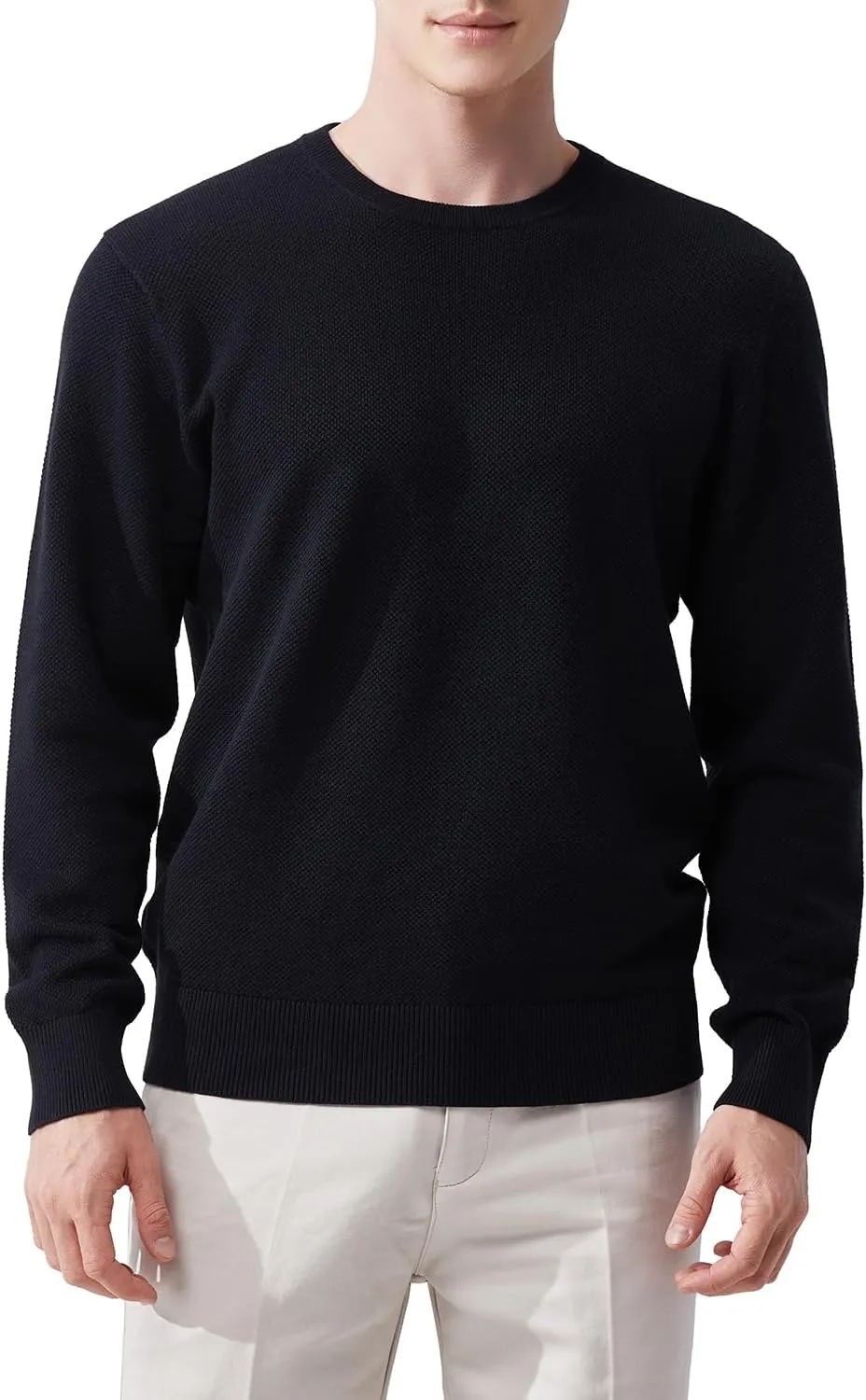 Men's Slim Fit Casual Long Sleeve Crewneck Pullover Sweater