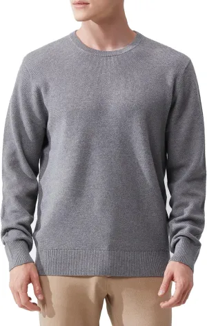 Men's Slim Fit Casual Long Sleeve Crewneck Pullover Sweater
