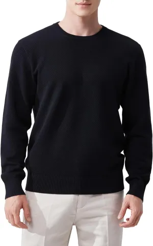 Men's Slim Fit Casual Long Sleeve Crewneck Pullover Sweater