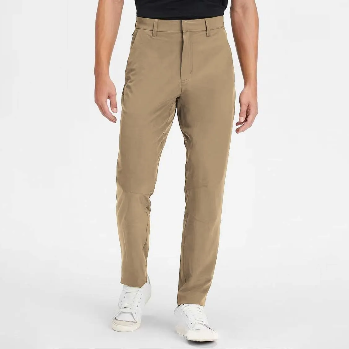 Mens Solid Color Suit Casual Pants Mid Waist Lightweight Slim Fit Fashion Business Pants Dressy Stylish Straight Skinny Pants