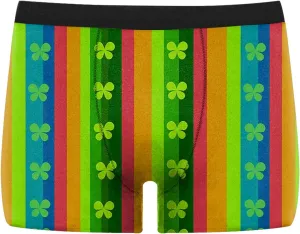 Men's St Patricks Day Shamrock Boxer Shorts Rainbow Print Underwear Ultra Soft Breathable Stretch Boxer Briefs For Men