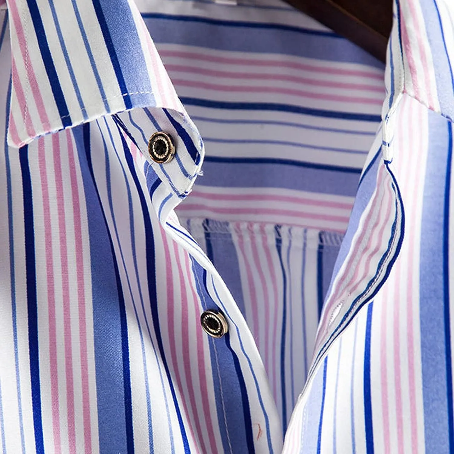 Men's Striped Shirts Button Down Beach Shirt Short Sleeve Hawaiian Shirt Tees Quick Dry Western Shirt 2025 Trendy