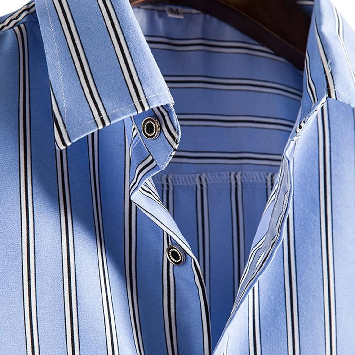 Men's Striped Shirts Button Down Beach Shirt Short Sleeve Hawaiian Shirt Tees Quick Dry Western Shirt 2025 Trendy