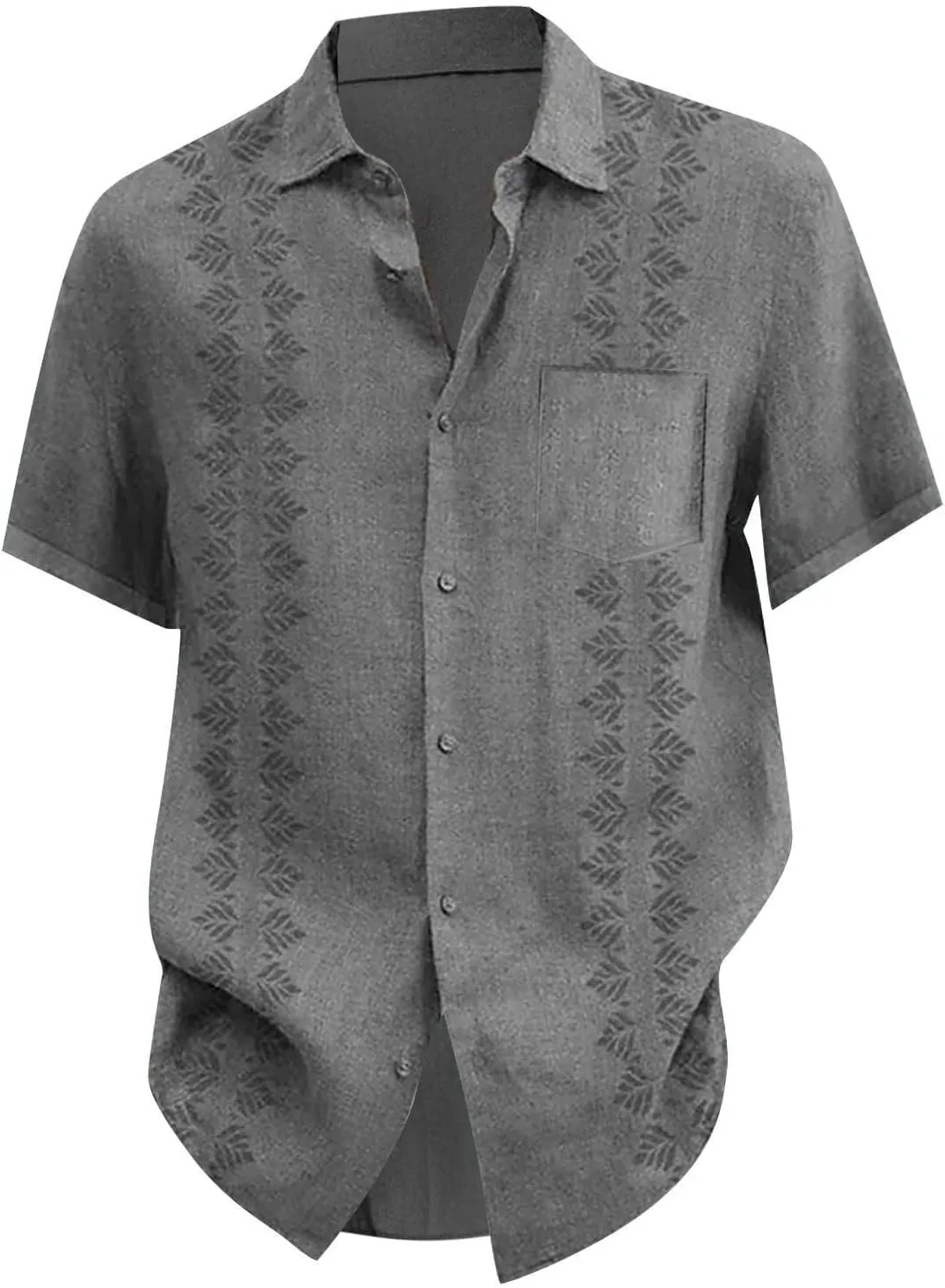 Mens Summer Beach Shirts Short Sleeved Shirt with Buttons Down Shirt Men's Beach Summer Shirt Button Up Shirt Men