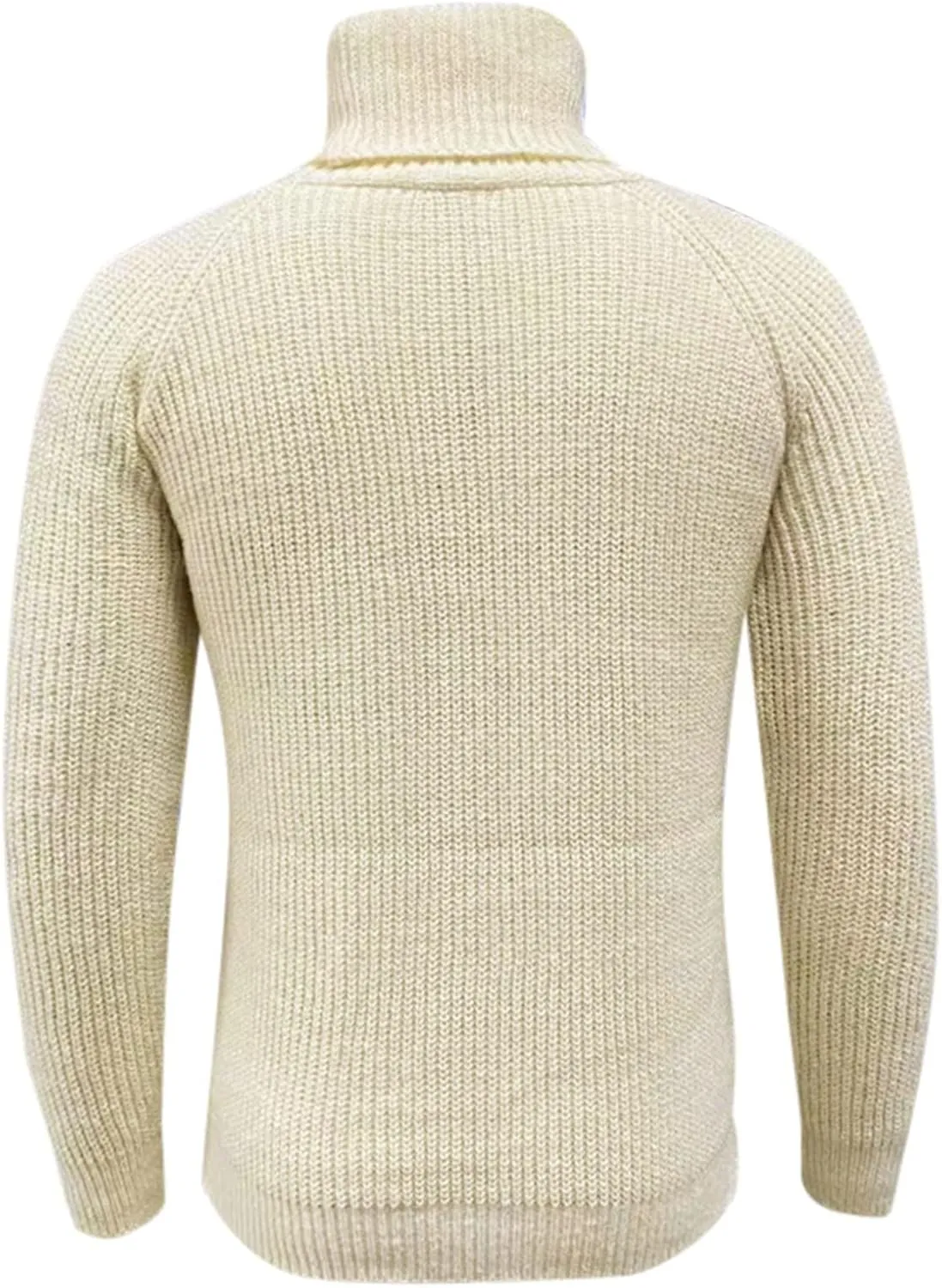 Mens Sweater Men's Retro Sweaters Turtleneck Cable Knitted Pullover Long Sleeve Chunky Casual Fall Winter Warm Tops