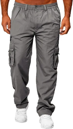 Men's Sweatpants Tapered Joggers Pants Drawstring Stretch Elastic Waist Tapered Pants Gym Running Workout Jogger Pant
