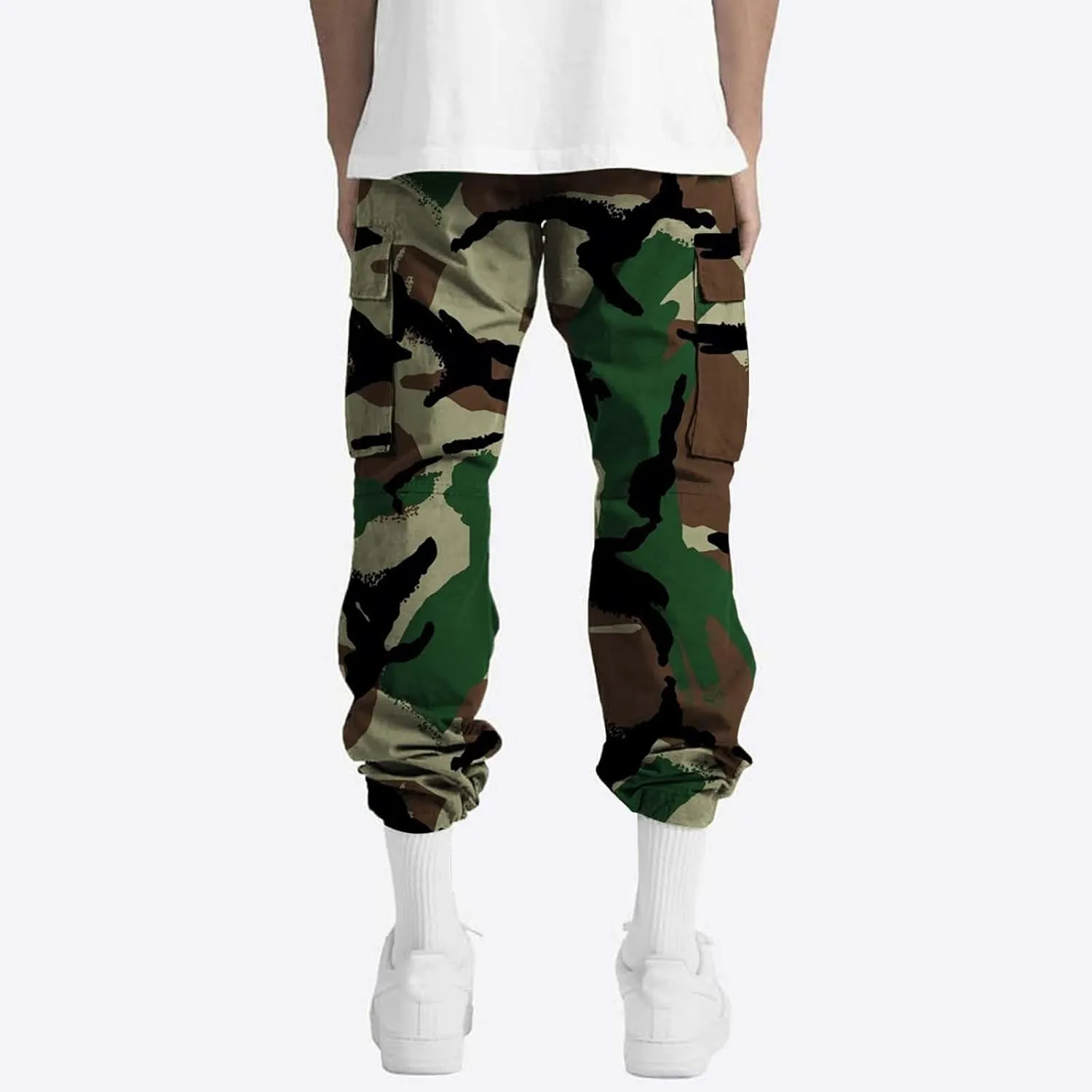 Men's Sweatpants Tapered Joggers Pants Drawstring Stretch Elastic Waist Tapered Pants Gym Running Workout Jogger Pant