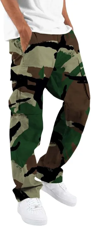Men's Sweatpants Tapered Joggers Pants Drawstring Stretch Elastic Waist Tapered Pants Gym Running Workout Jogger Pant