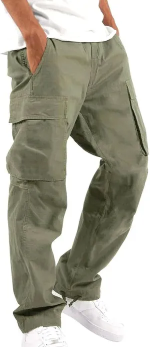 Men's Sweatpants Tapered Joggers Pants Drawstring Stretch Elastic Waist Tapered Pants Gym Running Workout Jogger Pant