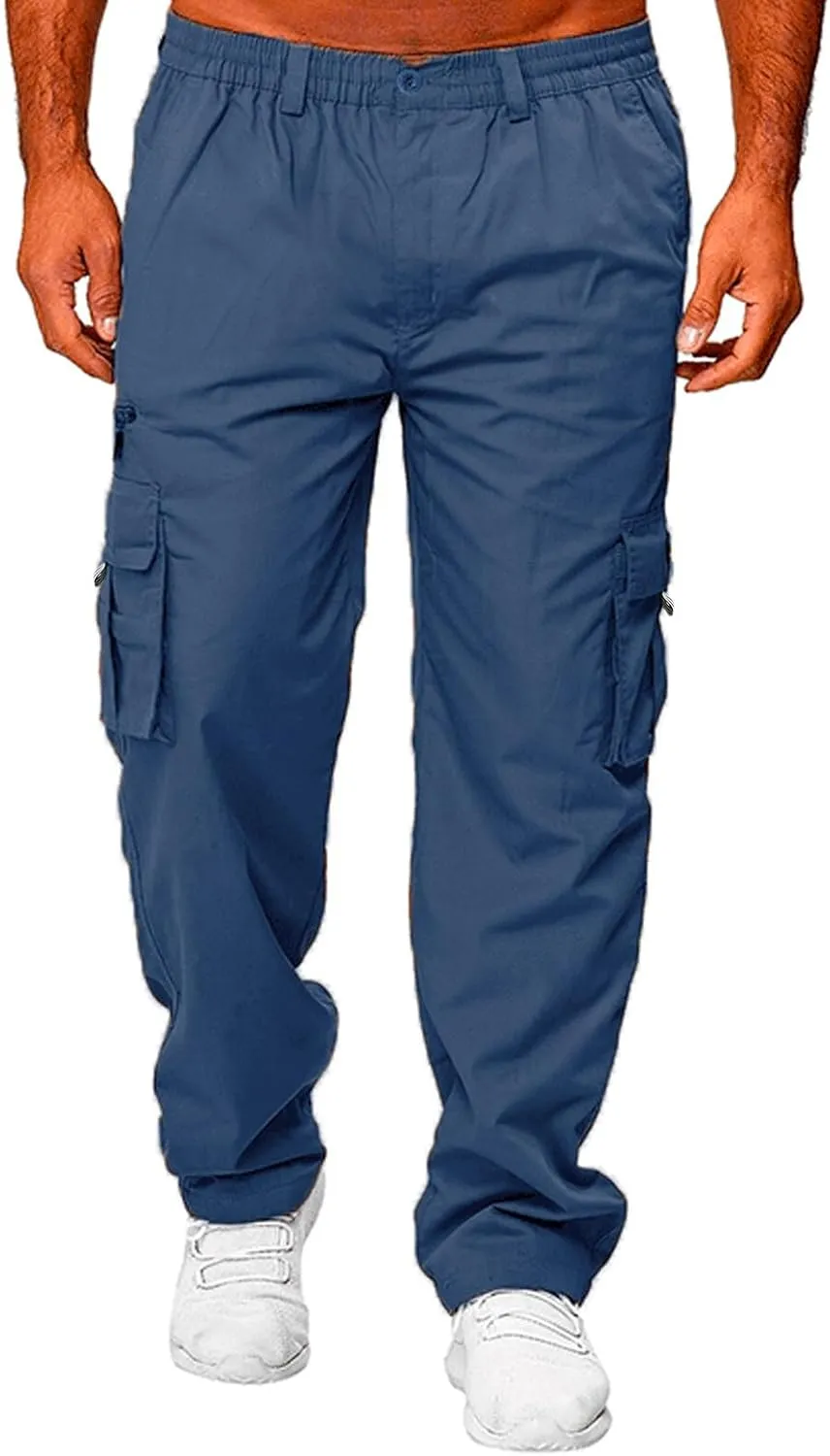 Men's Sweatpants Tapered Joggers Pants Drawstring Stretch Elastic Waist Tapered Pants Gym Running Workout Jogger Pant