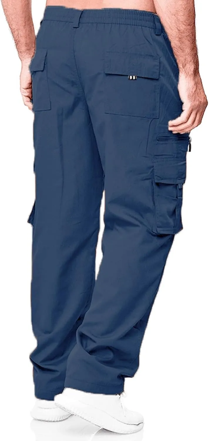 Men's Sweatpants Tapered Joggers Pants Drawstring Stretch Elastic Waist Tapered Pants Gym Running Workout Jogger Pant