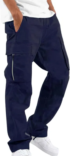 Men's Sweatpants Tapered Joggers Pants Drawstring Stretch Elastic Waist Tapered Pants Gym Running Workout Jogger Pant