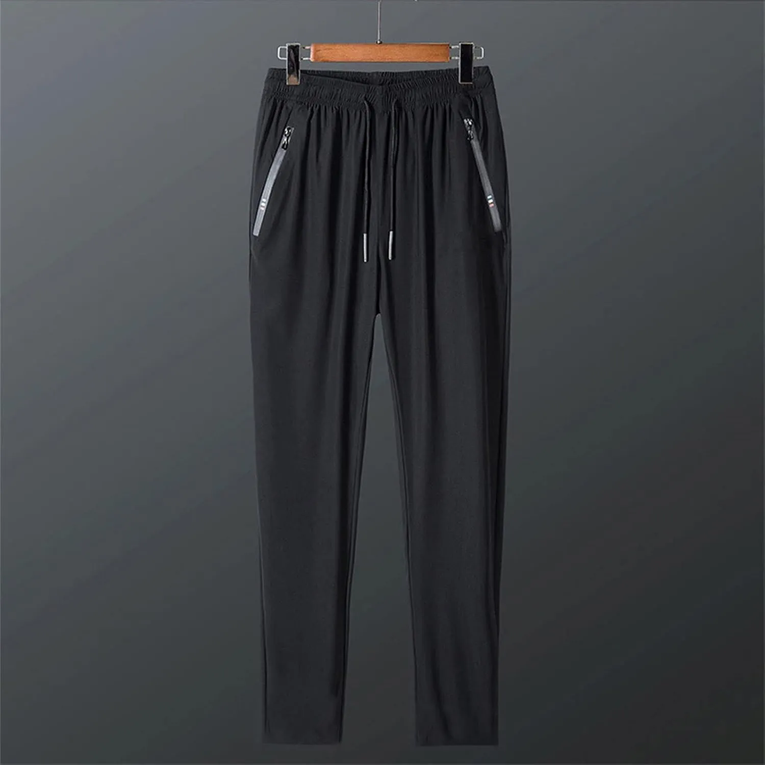 Mens Sweatpants Thin Stretch Quick Dry Casual Tapered Trousers Workout Track Running Gym Athletic Pants with Pockets