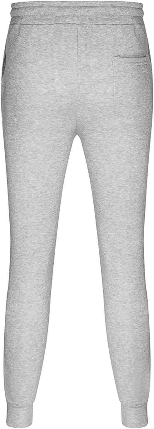 Mens Sweatpants with Pockets, Elastic Waist Casual Drawstring Jogger Sweat Pant, Workout Athletic Tapered Sport Trouser
