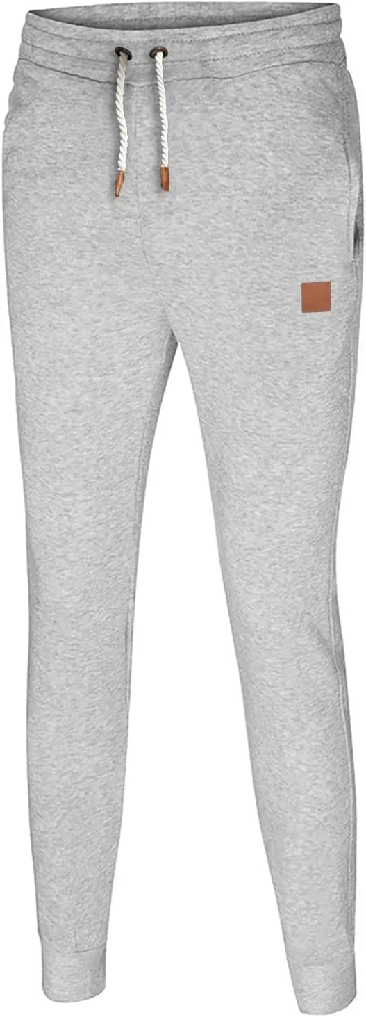 Mens Sweatpants with Pockets, Elastic Waist Casual Drawstring Jogger Sweat Pant, Workout Athletic Tapered Sport Trouser